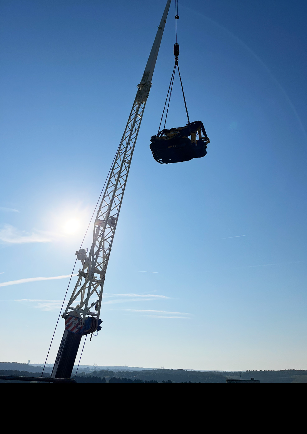 Grutage d'un robot